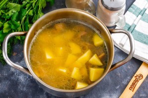 Борщ из гусятины