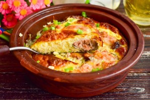 Горбуша в омлете в духовке Горбуша в омлете в духовке