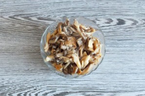 Гречневая лапша с вешенками и курицей