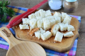 Грибной суп с сухариками