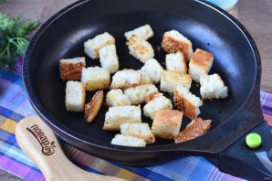 Грибной суп с сухариками