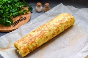 Кабачковый рулет с фаршем и сыром Кабачковый рулет с фаршем и сыром