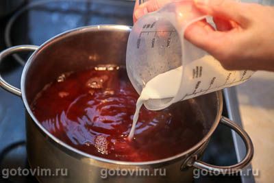 Кисель из варенья из черноплодной рябины с яблоками