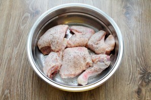 Курица с кетчупом и майонезом в духовке