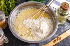 Куриный рулет с блинами