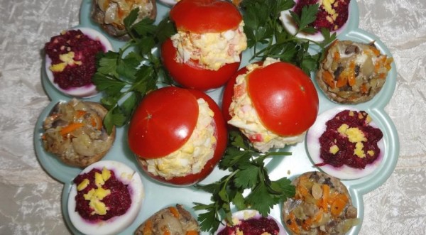 Праздничное ассорти из трёх закусок, пошаговый рецепт с фото