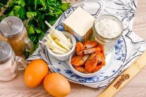 Профитроли с креветками