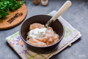 Рулет из омлета с куриным фаршем