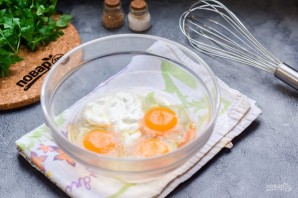 Рулет из омлета с куриным фаршем