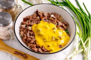 Салат из свиного сердца