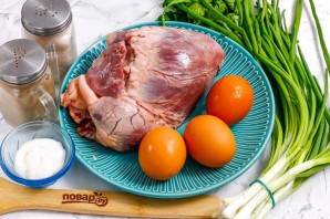 Салат из свиного сердца