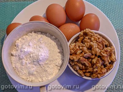 Торт из фасоли и орехов с кремом из рикотты и апельсиновым курдом Торт из фасоли и орехов с кремом из рикотты и апельсиновым курдом