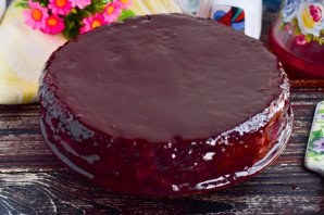 Торт с суфле и бисквитом