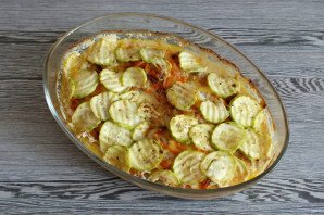 Треска с кабачками в духовке