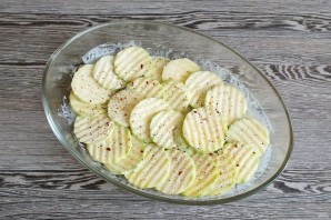 Треска с кабачками в духовке