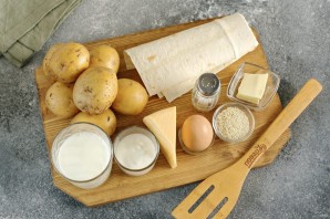 Трубочки из лаваша с картофельной начинкой