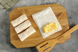 Трубочки из лаваша с картофельной начинкой