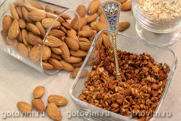Тыквенная гранола с мёдом, корицей и орехами Тыквенная гранола с мёдом, корицей и орехами