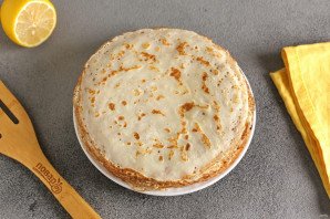 Блинный торт с лимонным кремом