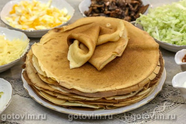 Блины на минералке