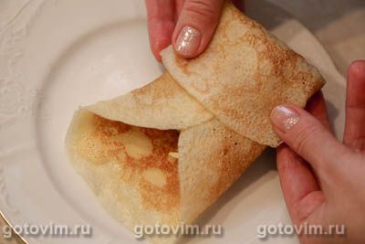 Блины с ветчиной и сыром