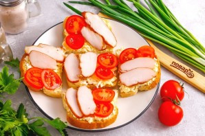 Бутерброды с копченой курицей