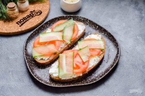 Диетические бутерброды на завтрак Диетические бутерброды на завтрак