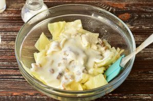 Капустная запеканка с грибами Капустная запеканка с грибами