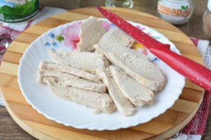 Лаваш с курицей и помидорами