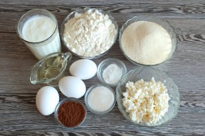 Манник с творожными шариками