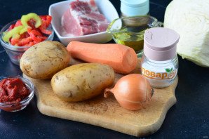 Овощное рагу с тефтелями