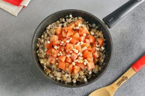 Паста с фаршем и баклажанами