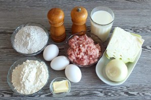 Перепечи с капустой и фаршем