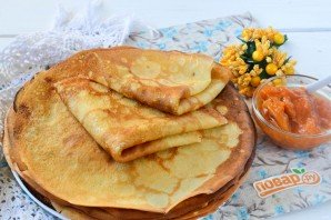 Простые блины на молоке Простые блины на молоке