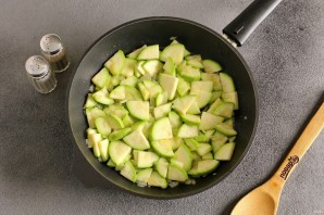 Ризотто с креветками и цукини