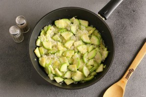 Ризотто с креветками и цукини