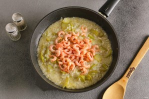 Ризотто с креветками и цукини