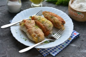 Рулетики из свинины с огурцом