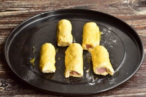 Рулетики с сосисками