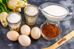 Шоколадно-бисквитные пирожные