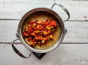 Суп с чечевицей и кабачком