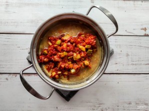 Суп с чечевицей и кабачком