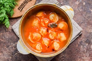 Суп с пельменями по-узбекски