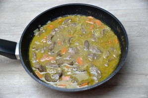 Тушеная печень в кефире