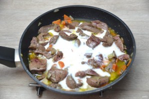 Тушеная печень в кефире