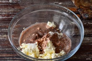 Творожно-шоколадный десерт с бананом Творожно-шоколадный десерт с бананом