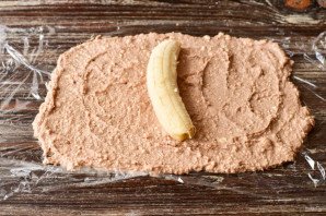 Творожно-шоколадный десерт с бананом Творожно-шоколадный десерт с бананом