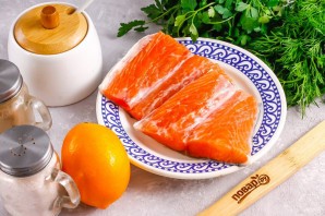 Засолка красной рыбы с лимоном