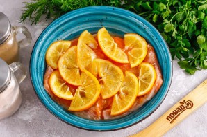 Засолка красной рыбы с лимоном