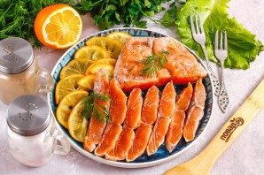 Засолка красной рыбы с лимоном